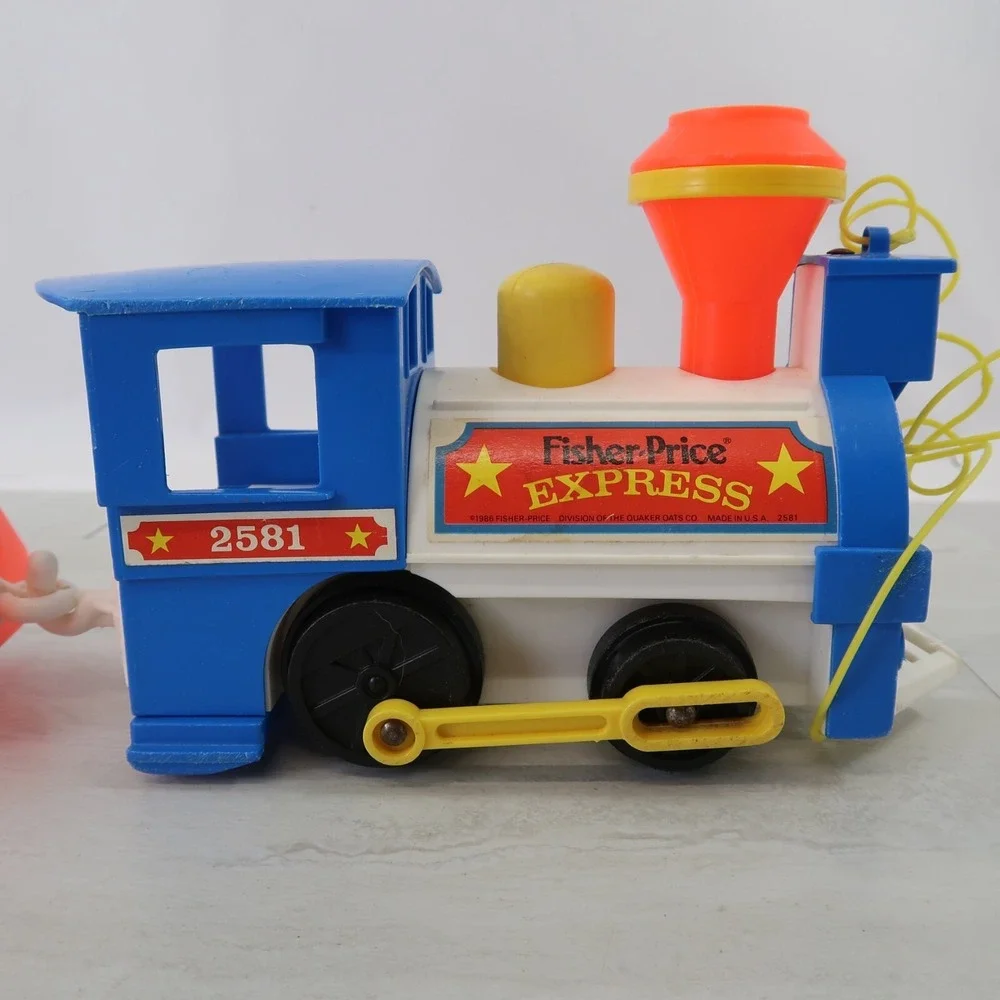 Vintage Fisher Price Little People Express Train Engine 1986 #2581